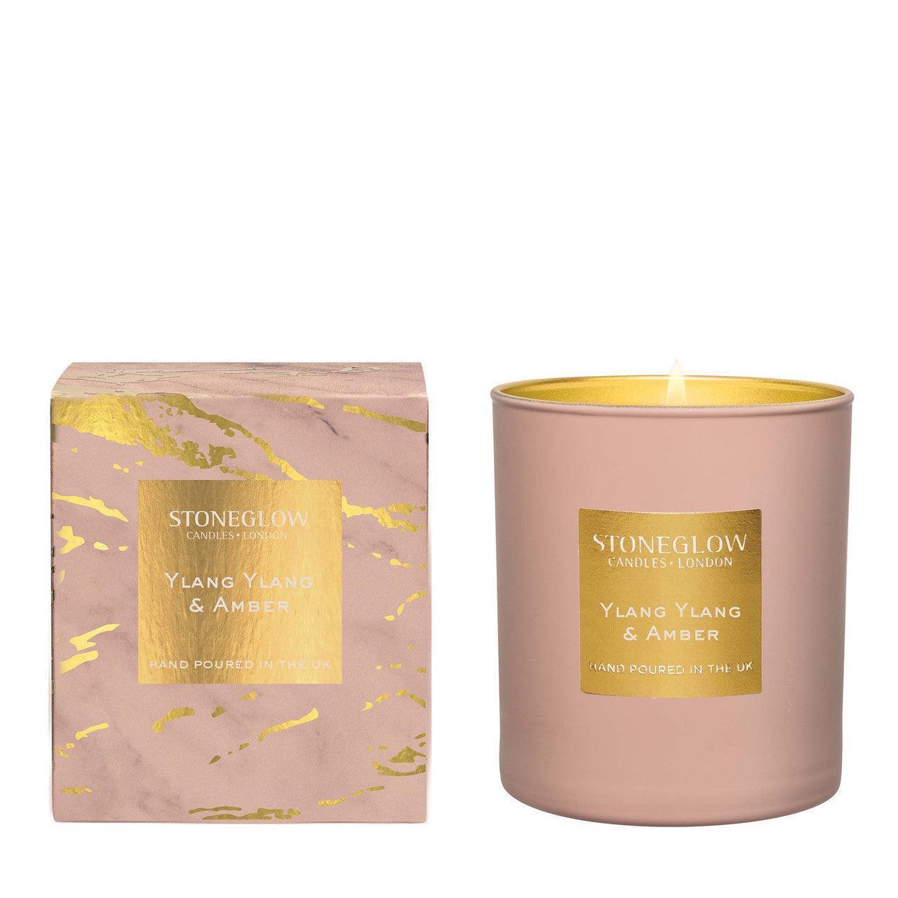 Stoneglow - Ylang Ylang & Amber Scented Candle