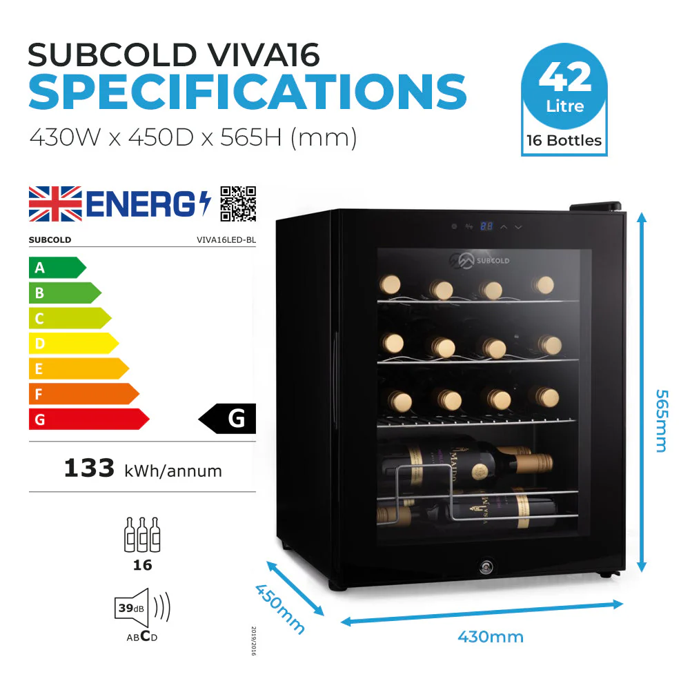Subcold Viva16 LED Wine Cooler - Image 7