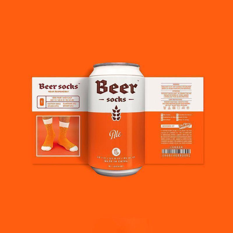 Suck UK Ale Beer Socks - Orange - Image 9