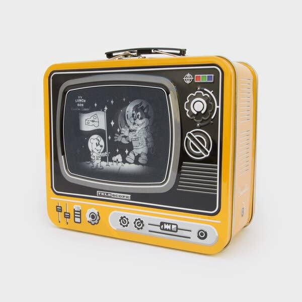 Suck UK TV Lunch Box - Moon Landing Yellow