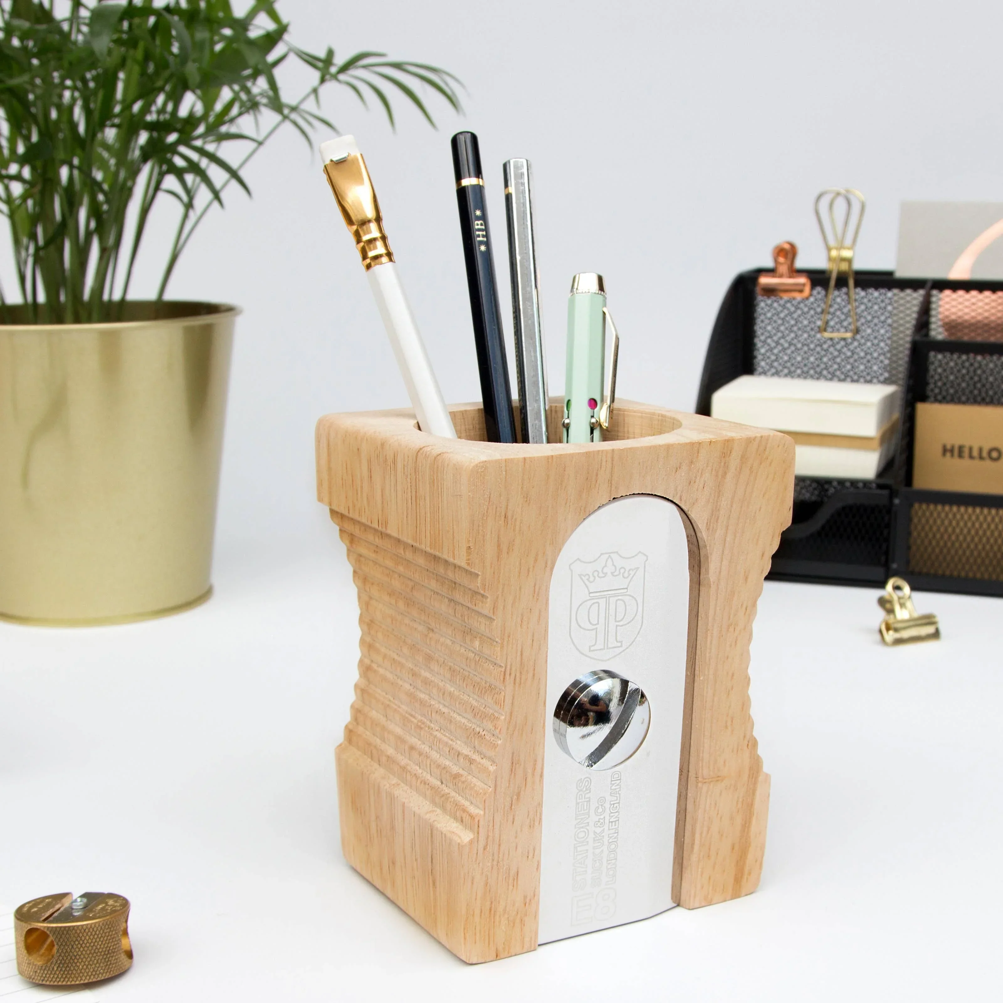 Suck UK Wooden Sharpener Desk Tidy - Original
