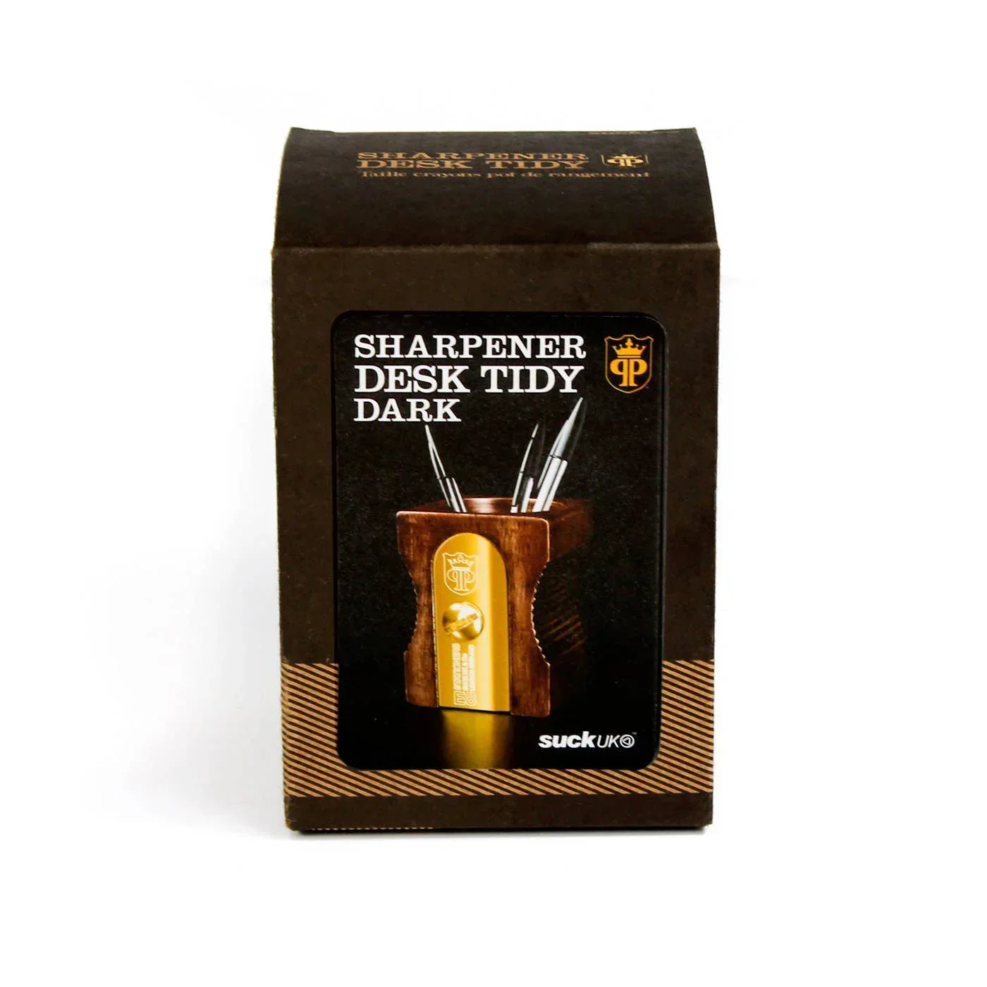 Suck UK Wooden Sharpener Desk Tidy - Single Dark - Image 2