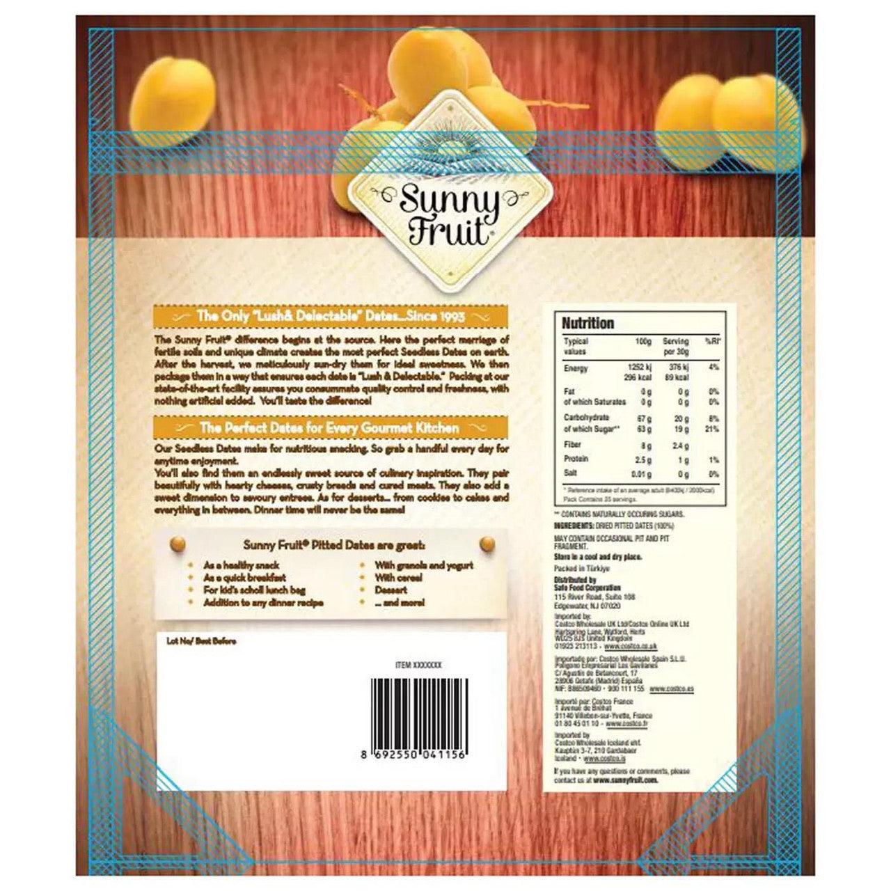 Sunny Fruit Sun-Dried Pitted Deglet Nour Dates (1kg) - Image 2