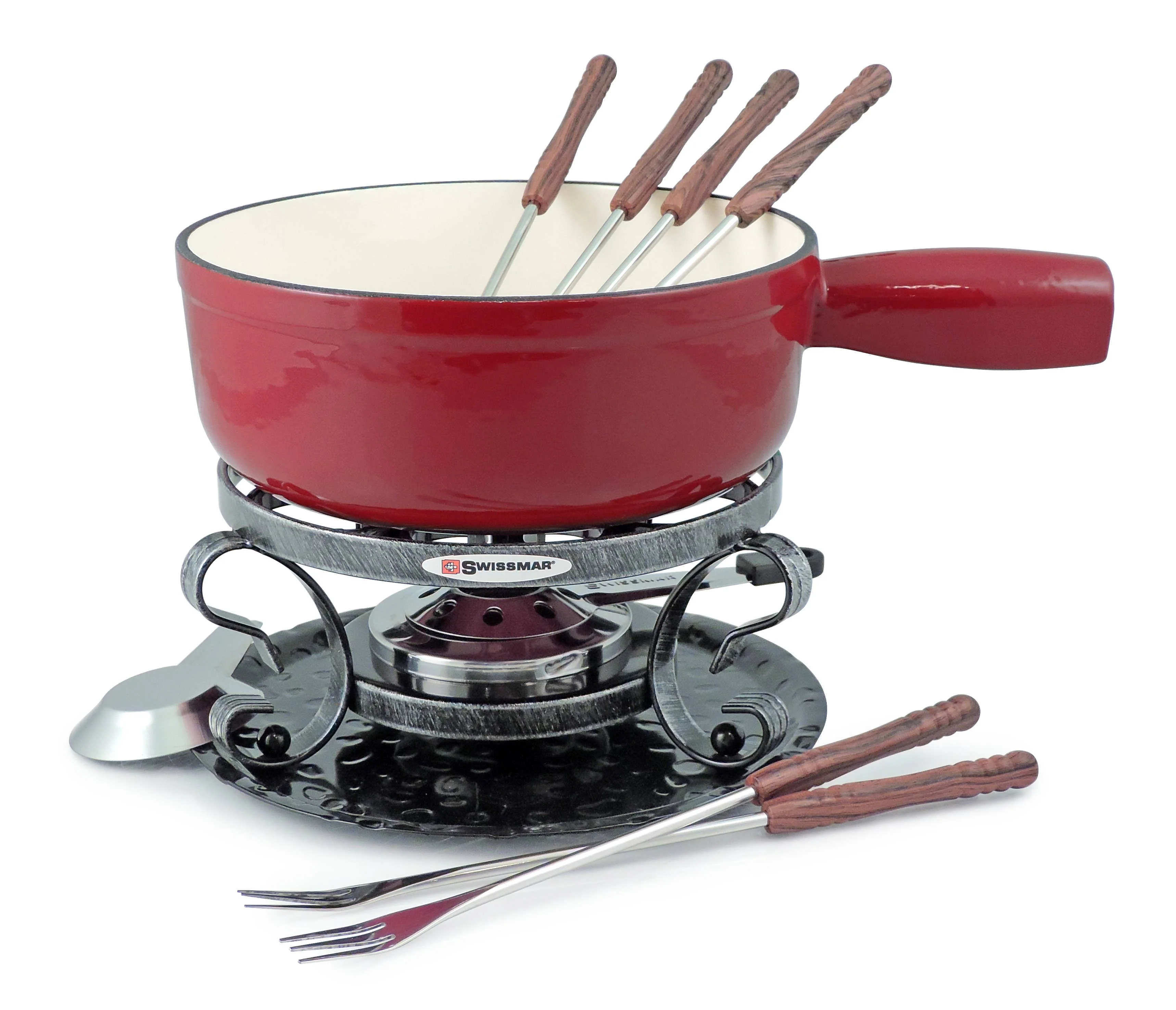 Swissmar Lugano 9-Piece Fondue Set: Matte Black - Image 2