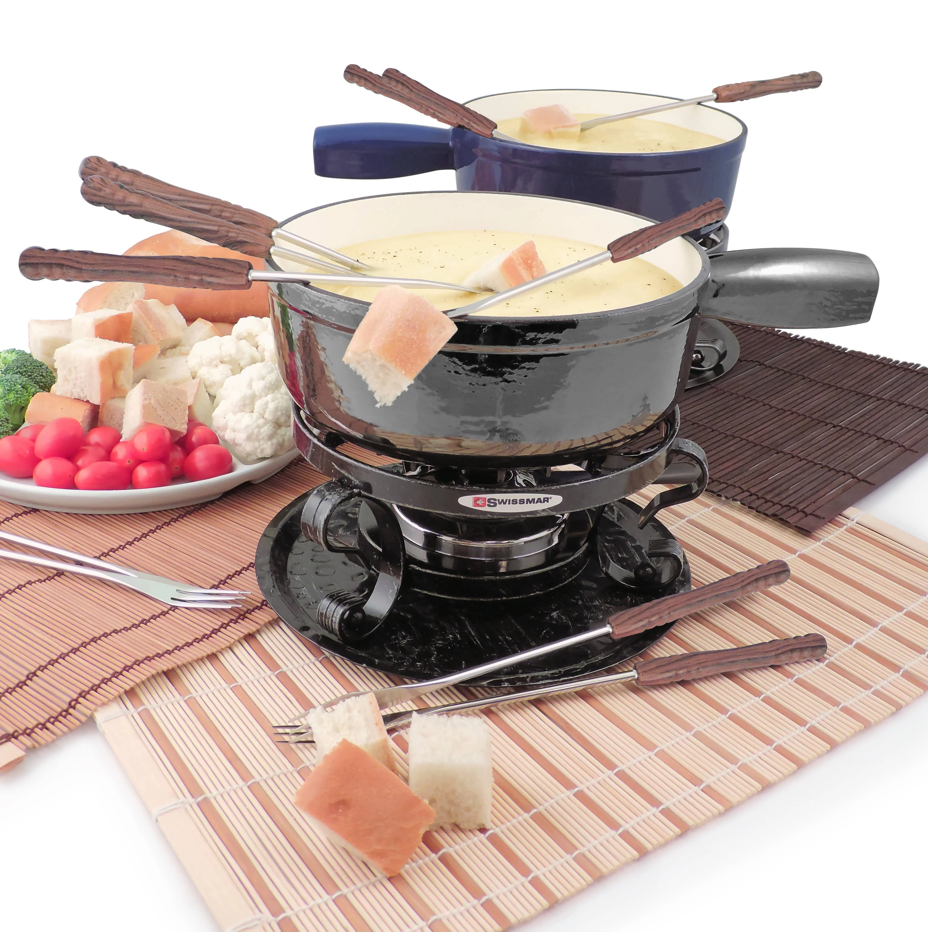 Swissmar Lugano 9-Piece Fondue Set: Matte Black - Image 5