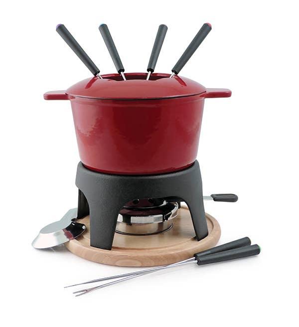 Swissmar Sierra 12-Piece Fondue Set: Cherry Red