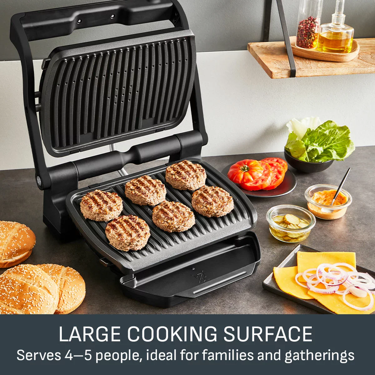Tefal GC7178G1 OptiGrill+Health Grill in Black - Image 3