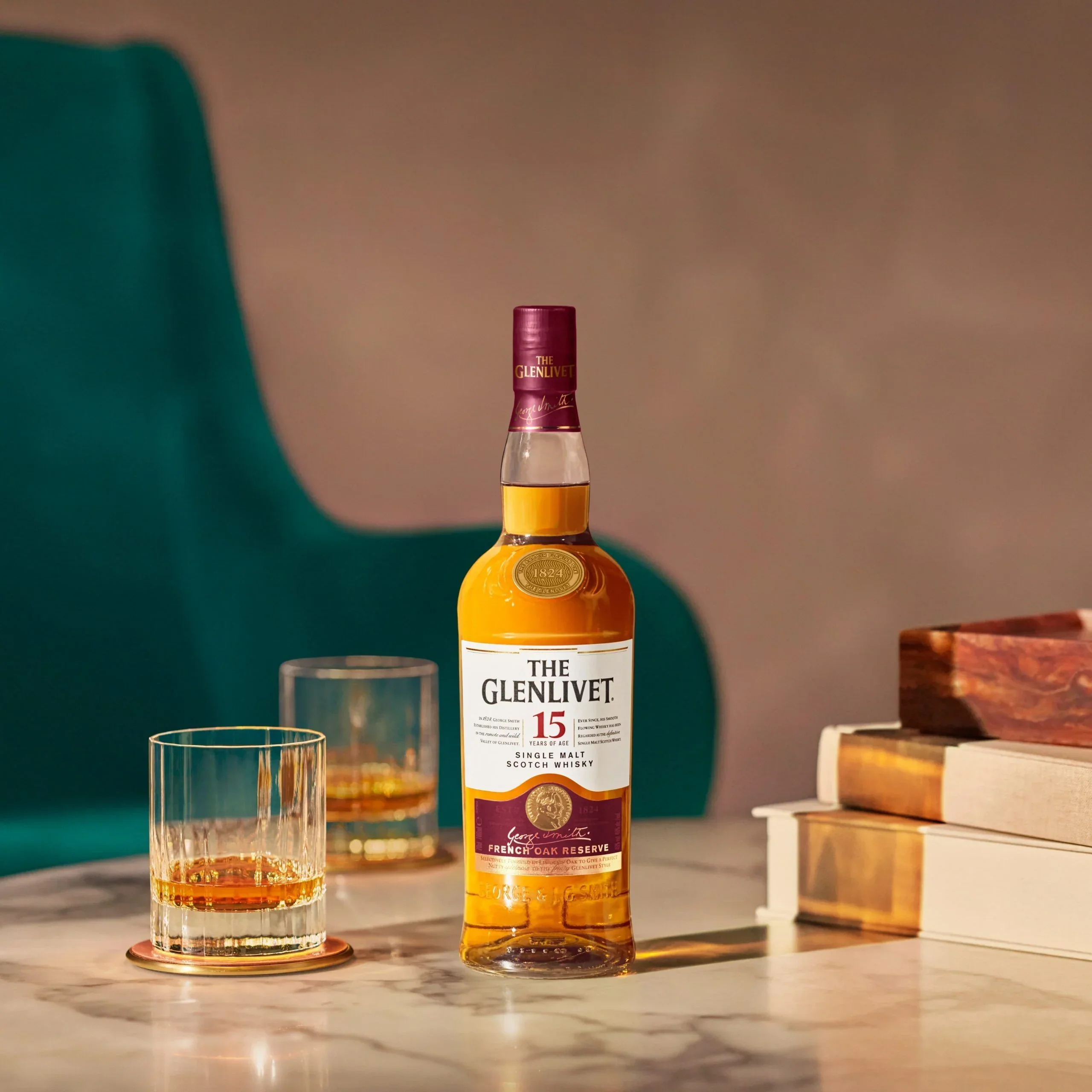 The Glenlivet 15 Year Old, Speyside Single Malt Scotch Whisky (700ml) - Image 2