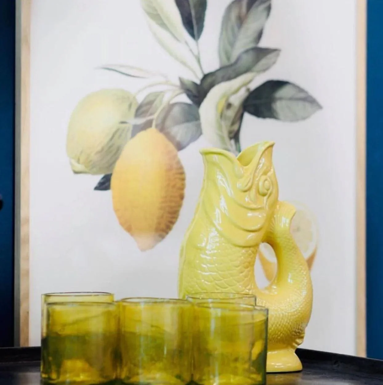 The Gluggle Jug Factory Pitcher Vase - Extra Large - Yellow Lustre - 1.2L - Image 4