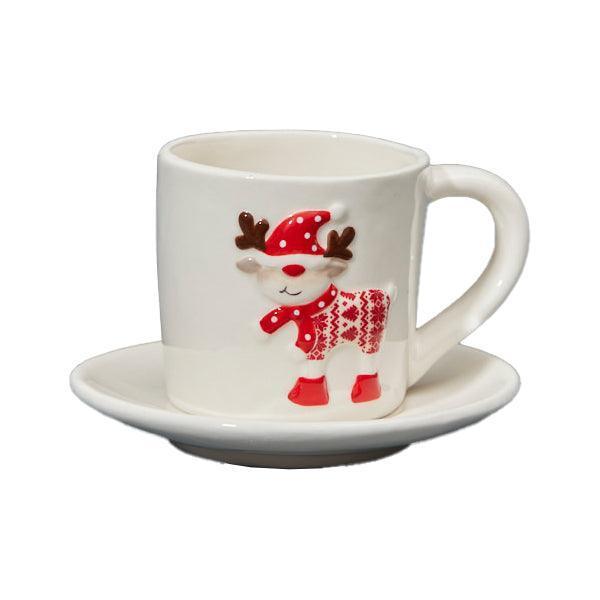 The Satchville Gift Co. - Ceramic Cup with Saucer (7cm)