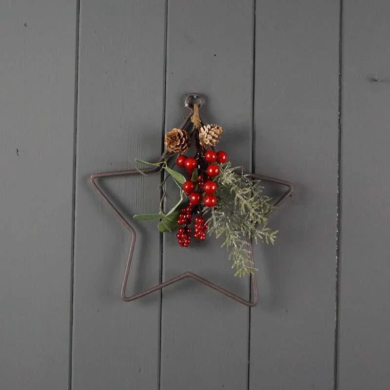 The Satchville Gift Co. - Wire Star Wreath (20cm)