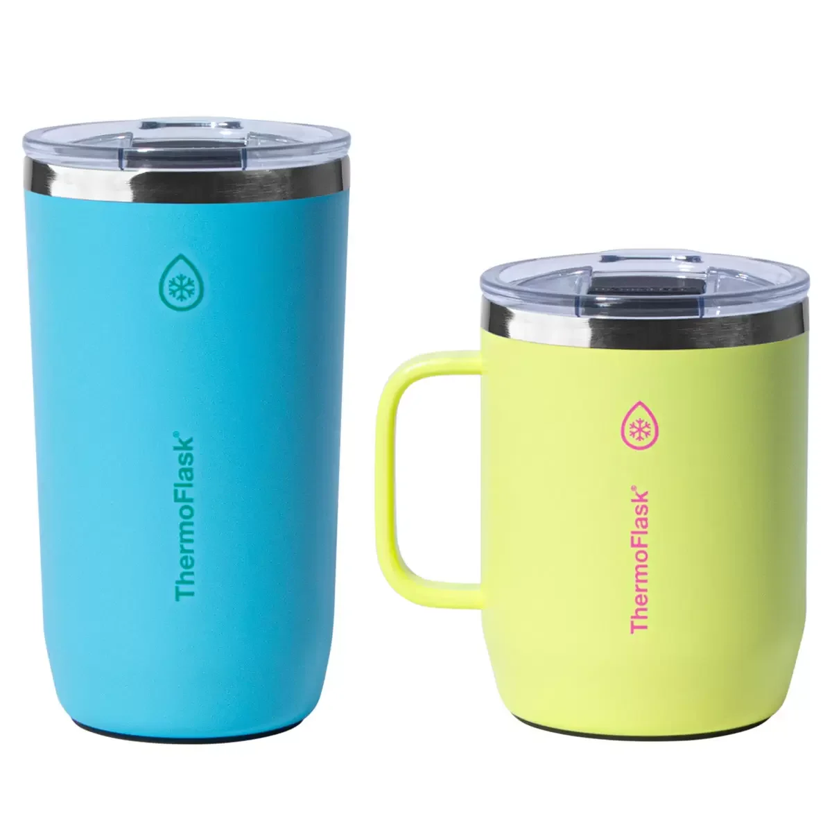 ThermoFlask Coffee & Mug Set in Blue & Yellow