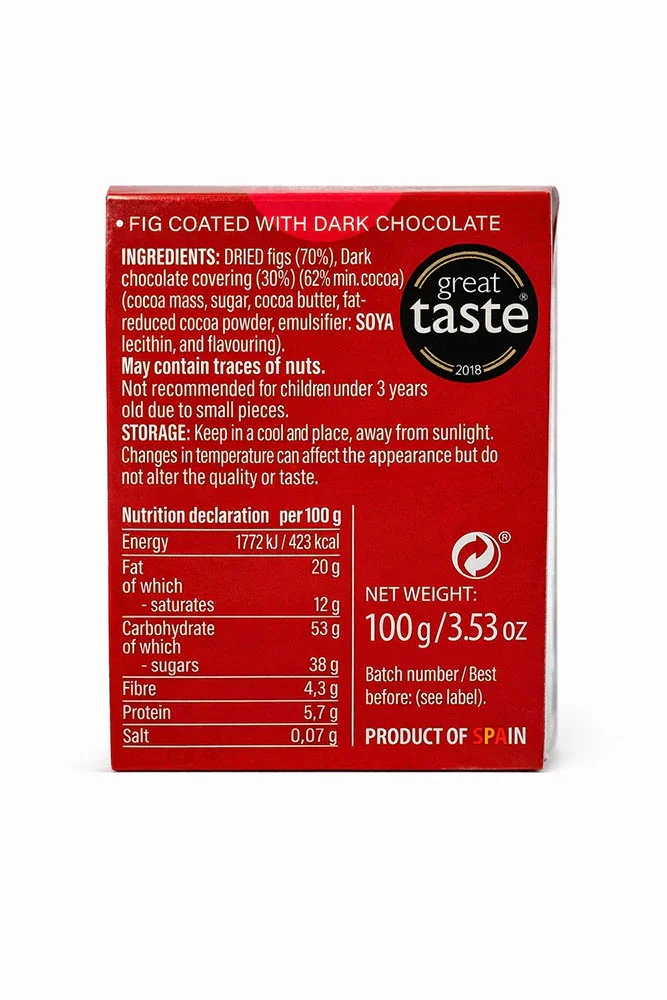 Think Mediterranean - Fig Coated with Dark Chocolate (100g) - Image 3