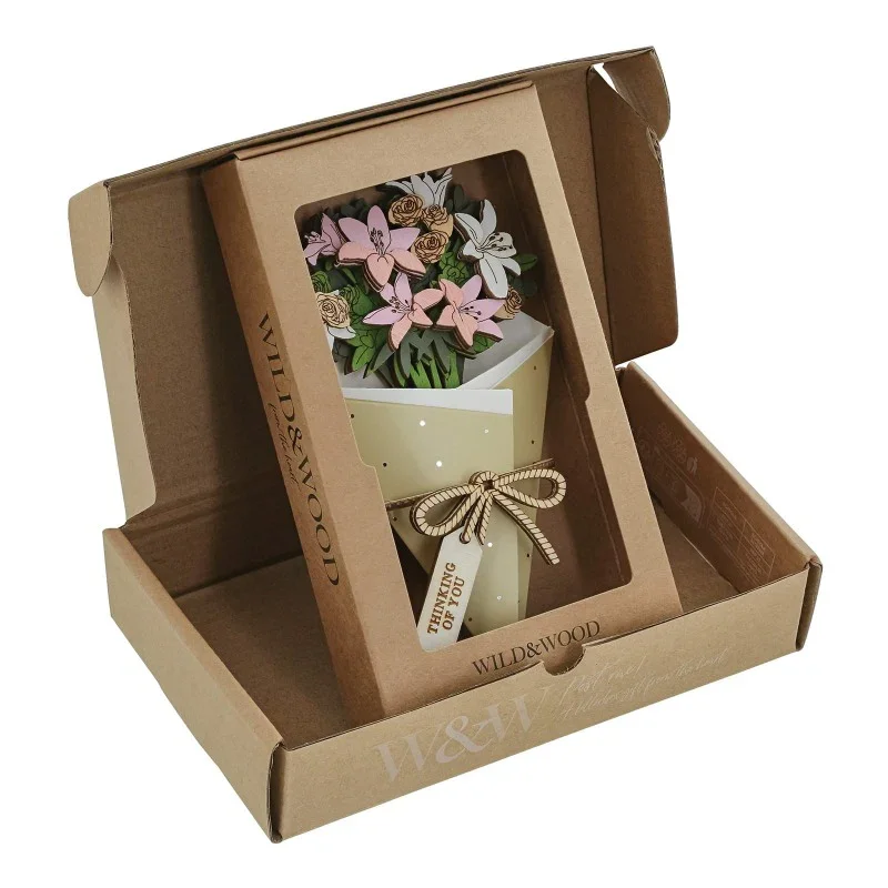 Thinking of You 3D Flower Figurine Card (10cm)