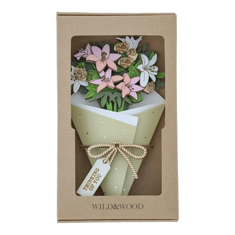 Thinking of You 3D Flower Figurine Card (10cm) - Image 3