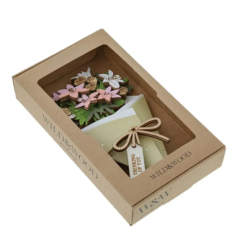Thinking of You 3D Flower Figurine Card (10cm) - Image 4