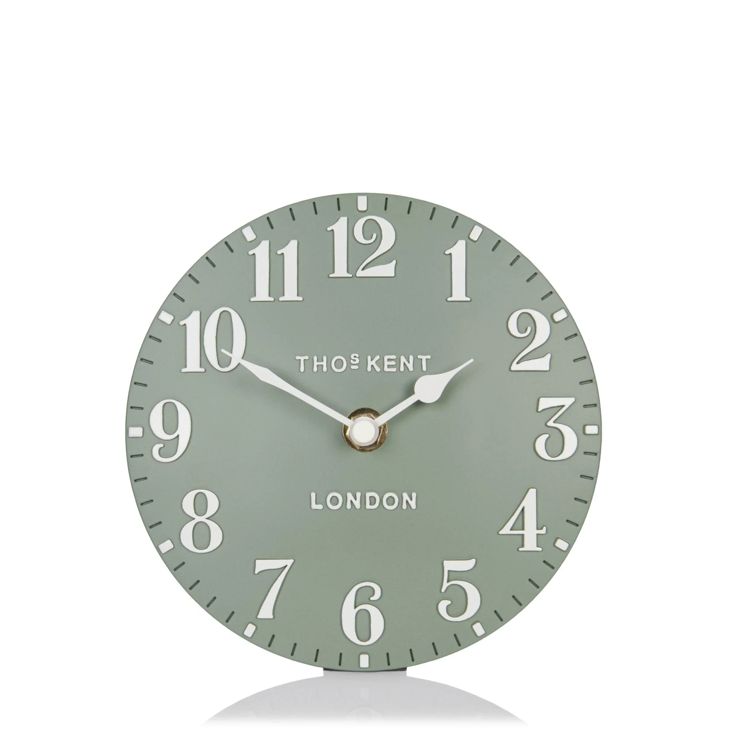 Thomas Kent Arabic Mantel Clock - Seagrass - 15cm