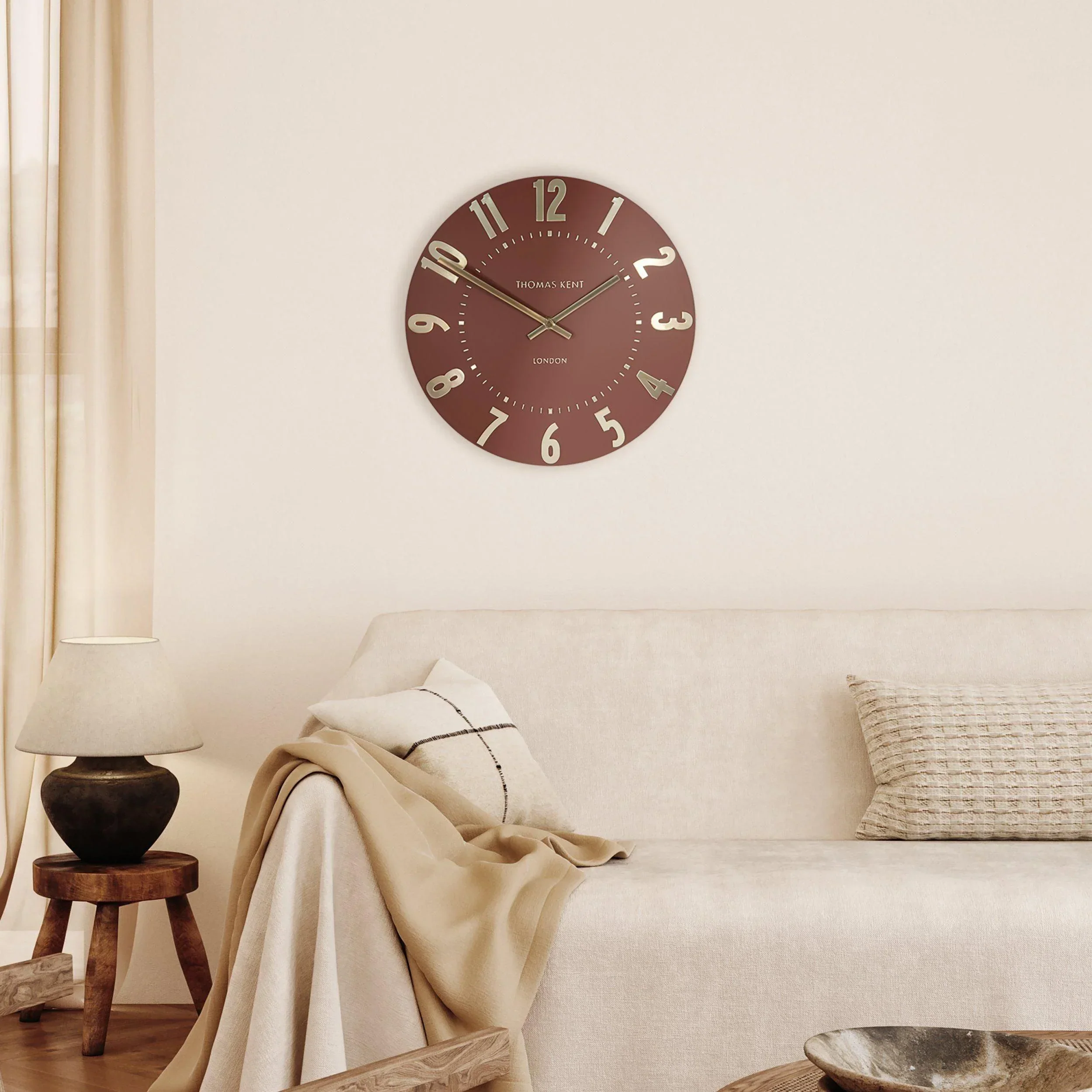 Thomas Kent Mulberry Wall Clock - Auburn - 30cm - Image 3
