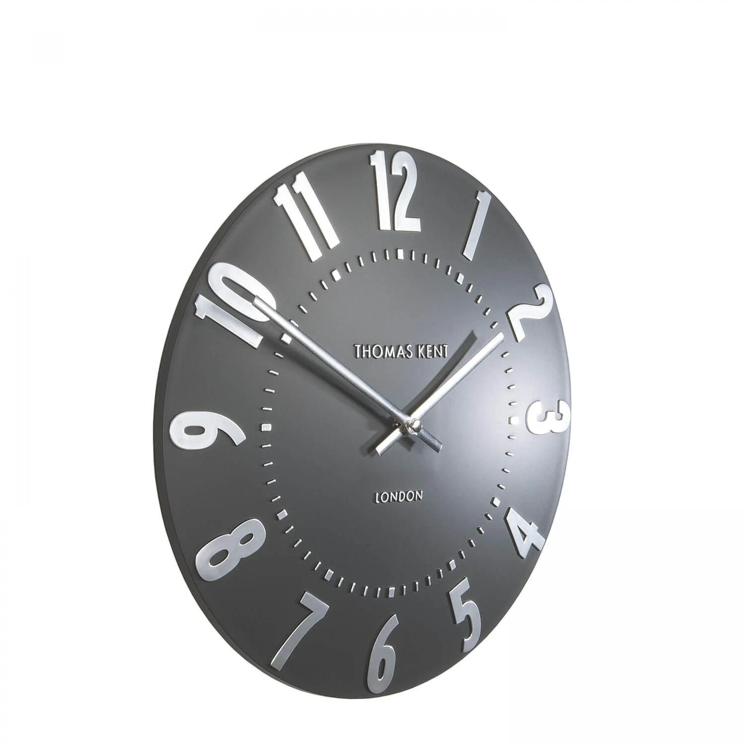 Thomas Kent Mulberry Wall Clock - Graphite Silver - 30cm - Image 2