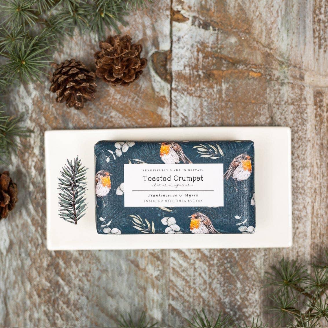 Toasted Crumpet Frankincense & Myrrh Soap (Robin Collection) - Image 3