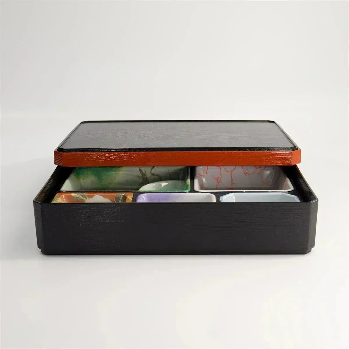 Tokyo Design Studio Bento Rectangle Matsukado Box - Black (30.7x21.5cm) - Image 3