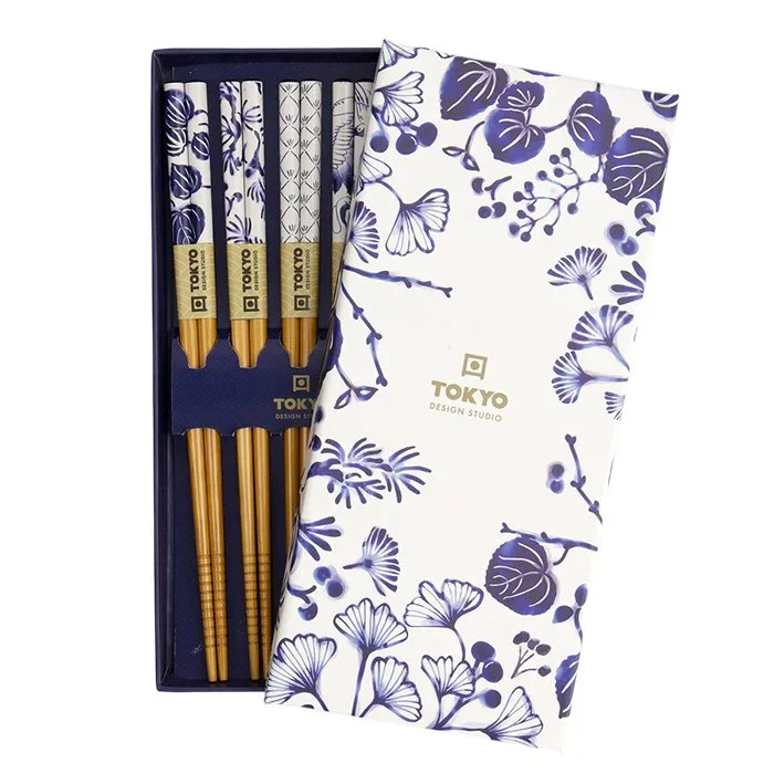 Tokyo Design Studio Chopstick Giftset - Flora Japonica (5 Pairs) - Image 2