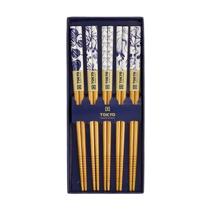 Tokyo Design Studio Chopstick Giftset - Flora Japonica (5 Pairs) - Image 3