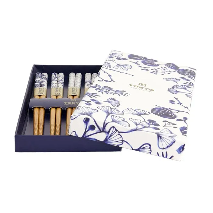 Tokyo Design Studio Chopstick Giftset - Flora Japonica (5 Pairs) - Image 4