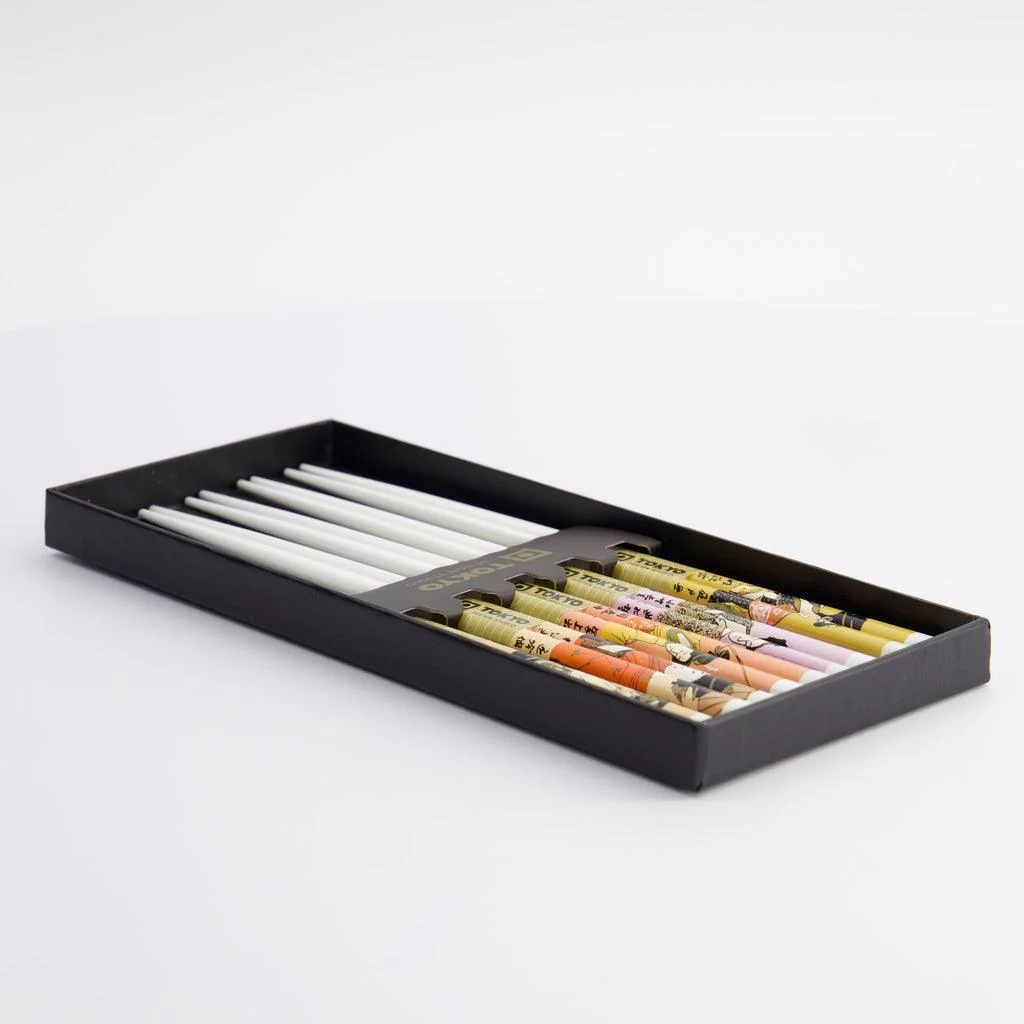 Tokyo Design Studio Chopstick Giftset - Geisha White (5 Pairs) - Image 5
