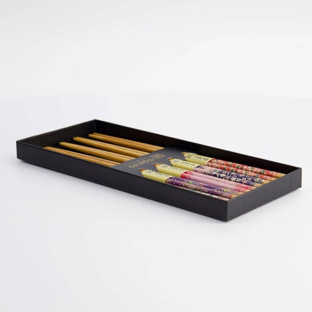 Tokyo Design Studio Chopstick Giftset - Sakura Patterns (5 Pairs) - Image 4