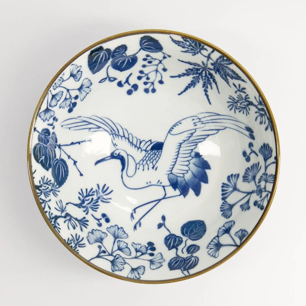 Tokyo Design Studio Flora Japonica Ramen Bowl - Crane (21cm) - Image 2