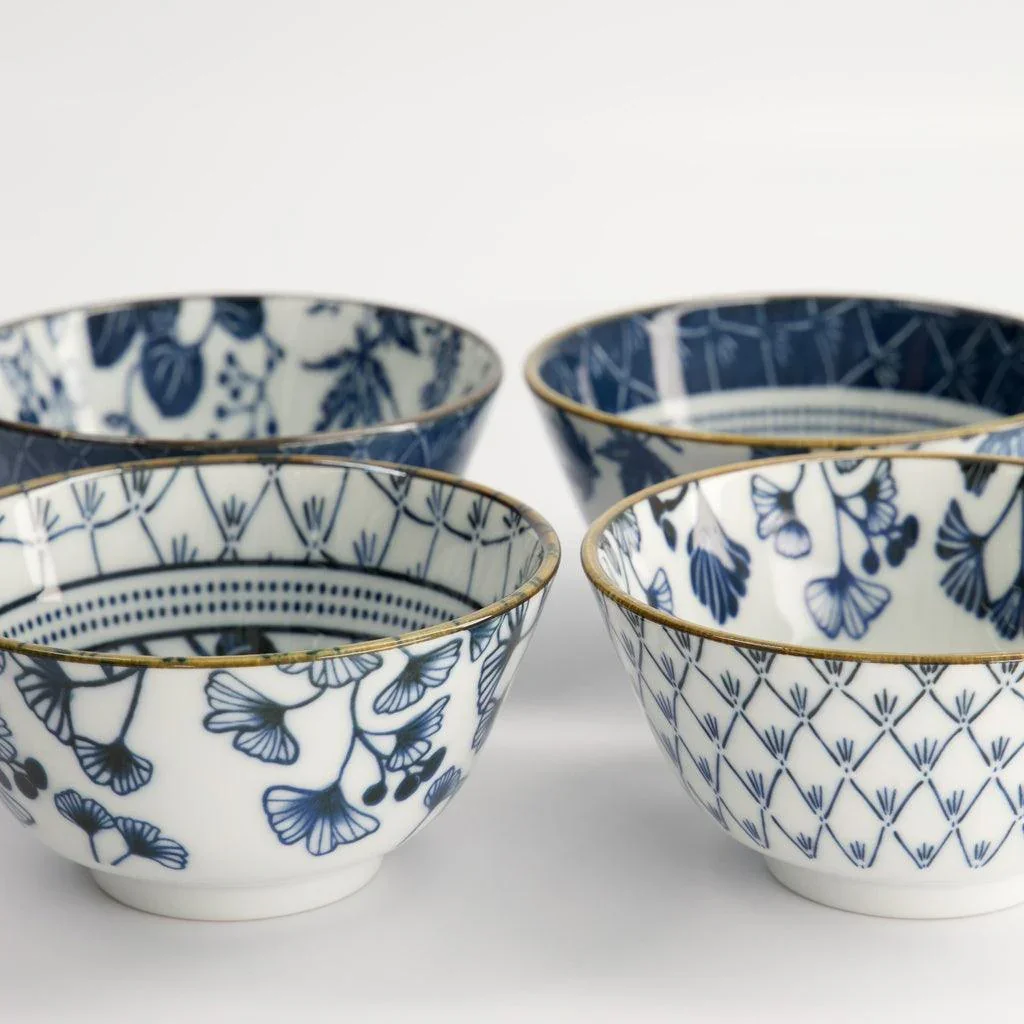 Tokyo Design Studio Flora Japonica Rice Bowl Giftset 4pcs (12cm) - Image 4