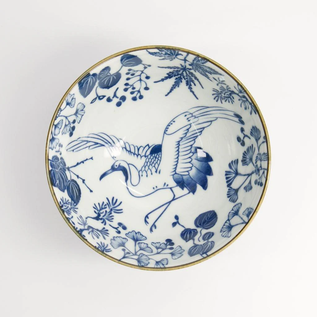 Tokyo Design Studio Flora Japonica Sori Bowl - Crane (18cm) - Image 2