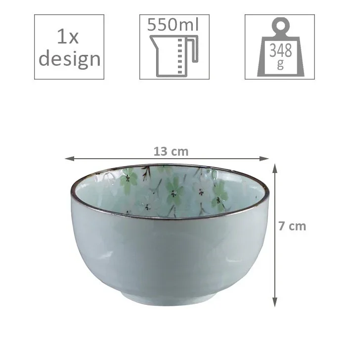 Tokyo Design Studio Green Cosmos Bowl Giftset  (4x550ml) - Image 5