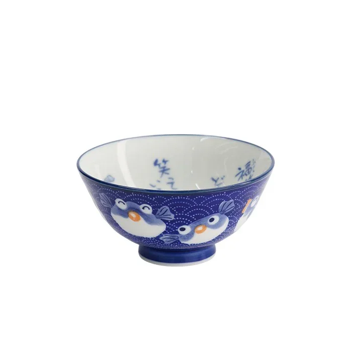 Tokyo Design Studio - Kawaii Rice Bowls Blowfish Dark Blue (300ml)