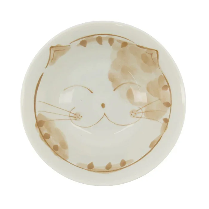 Tokyo Design Studio - Kawaii Tayo Bowl Fuku Cat Neko Green (500ml) - Image 2
