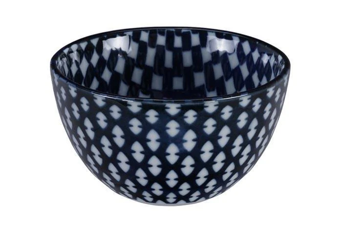 Tokyo Design Studio - Mixed Bowls Ichimatsu/Yajirushi 12. 7x7cmh 500ml