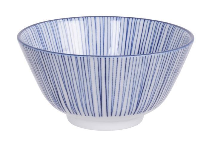 Tokyo Design Studio - Nippon Blue Rice Bowl 12x6.4cm 300ml Lines