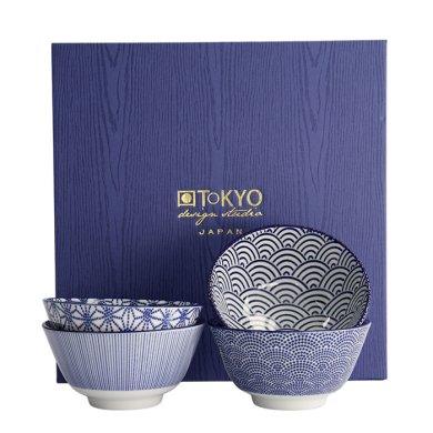 Tokyo Design Studio Nippon Blue Rice Bowl Giftset (4x300ml)