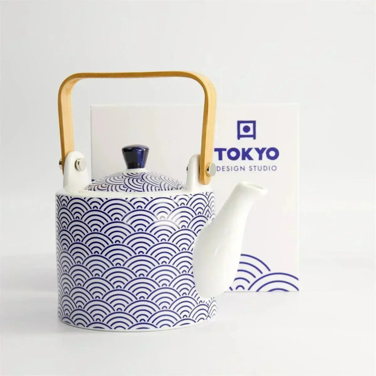 Tokyo Design Studio Nippon Blue Wave Teapot (0.8L) - Image 2