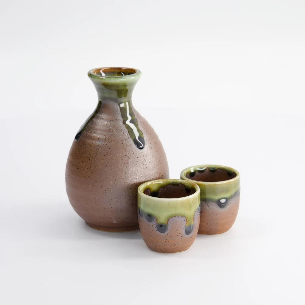 Tokyo Design Studio Sake Set Iga Oribe (300ml/50ml)