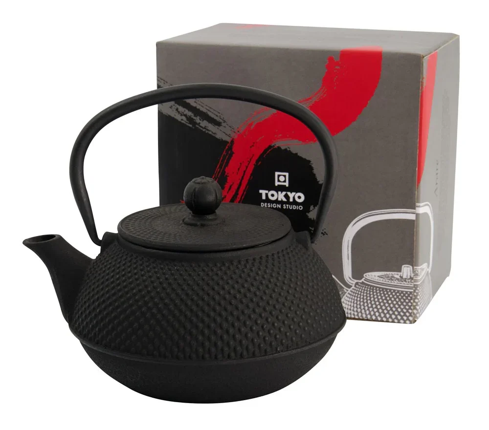 Tokyo Design Studio WY Iron Stovetop Kettle Arare - Black (0.6L) - Image 2