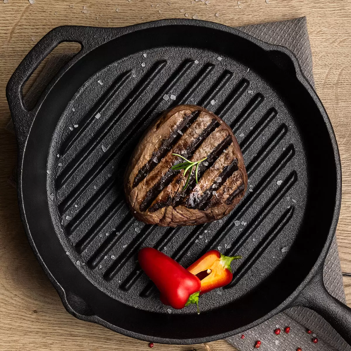 Tramontina Cast Iron Griddle Pan (26cm) - Image 3