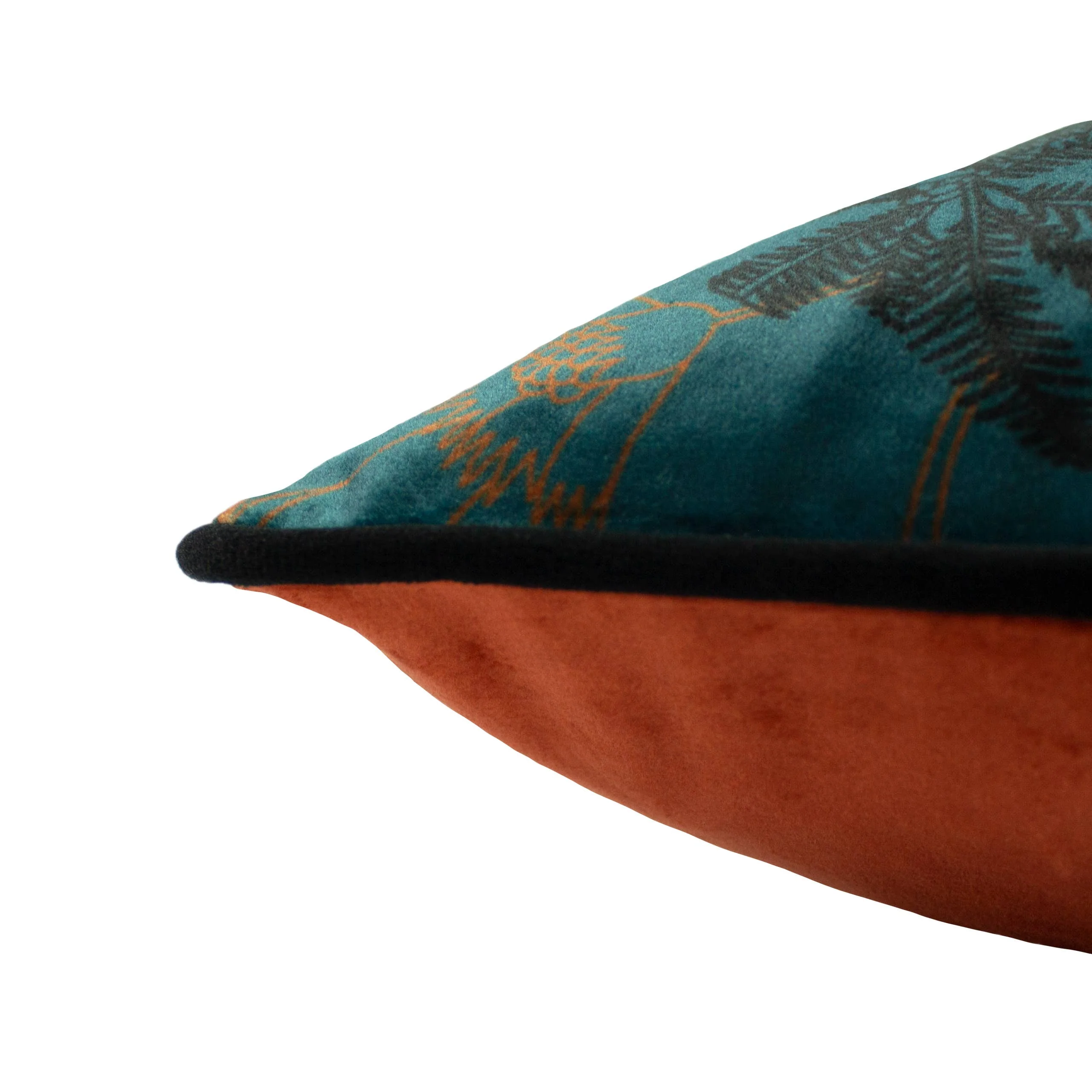 Tropica Cheetah Cushion Teal Feather Filled (45 x 45cm) - Image 4