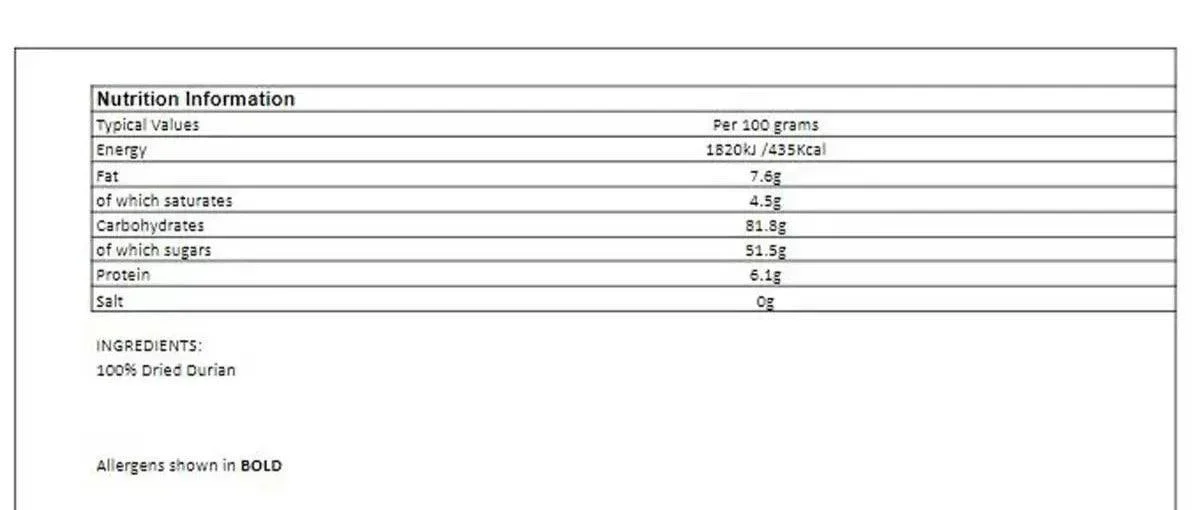 Tropical Fields Freeze Dried Durian (130g) - Image 3