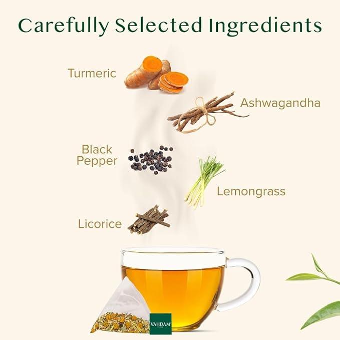 Vahdam Turmeric Tea Variety (100 Pack) - Image 4