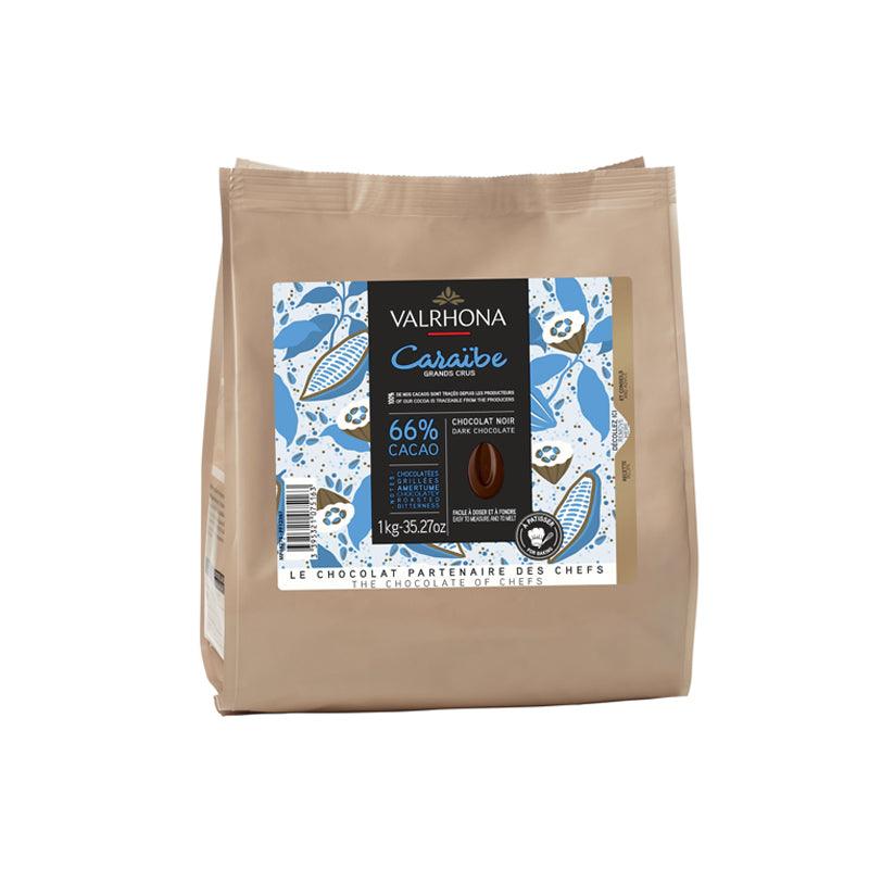 Valrhona Caraibe 66% Grand Cru Dark Chocolate Chips (1kg)