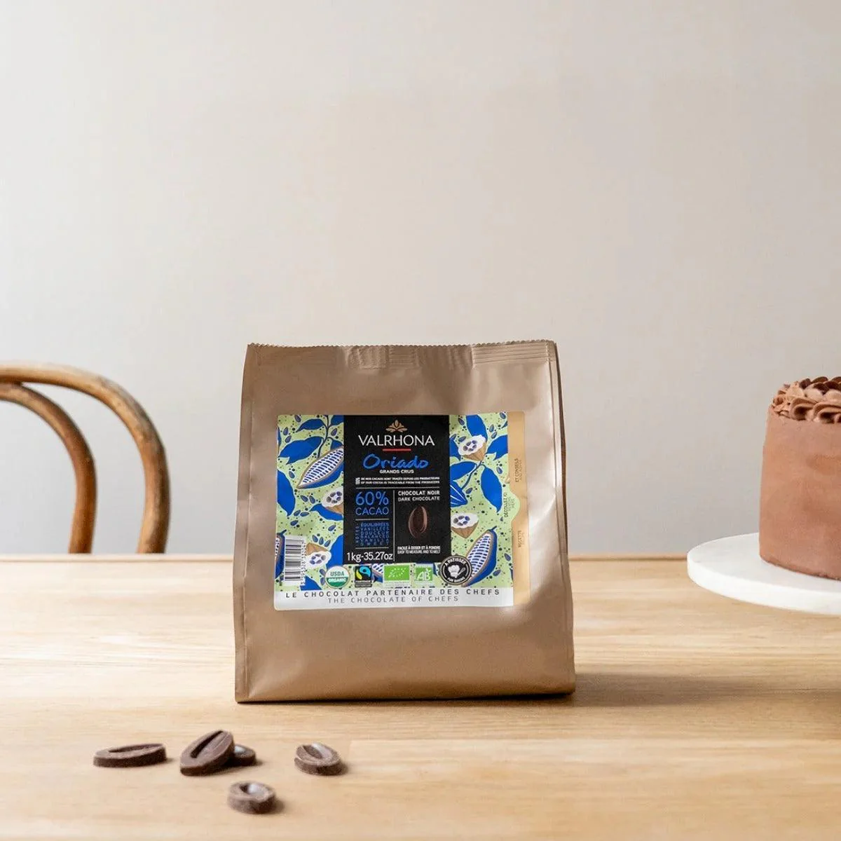 Valrhona Oriado 60% Organic Chocolate Chips (1kg) - Image 4