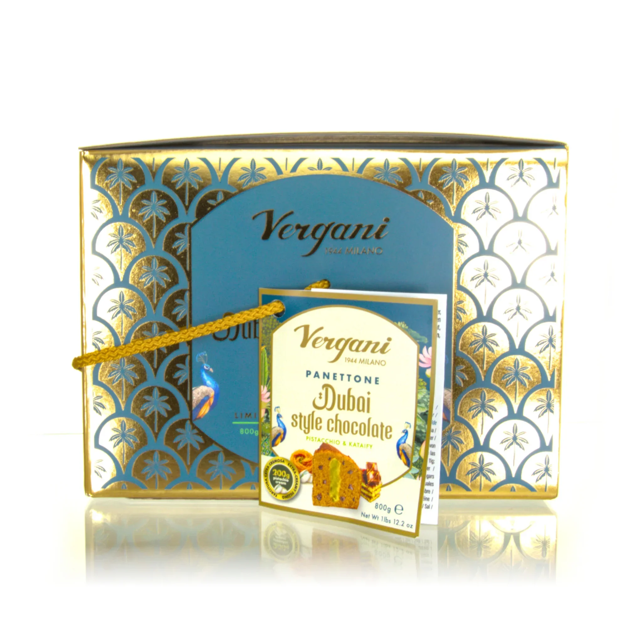 Vergani Dubai Chocolate & Pistachio Panettone (800g) - Image 3