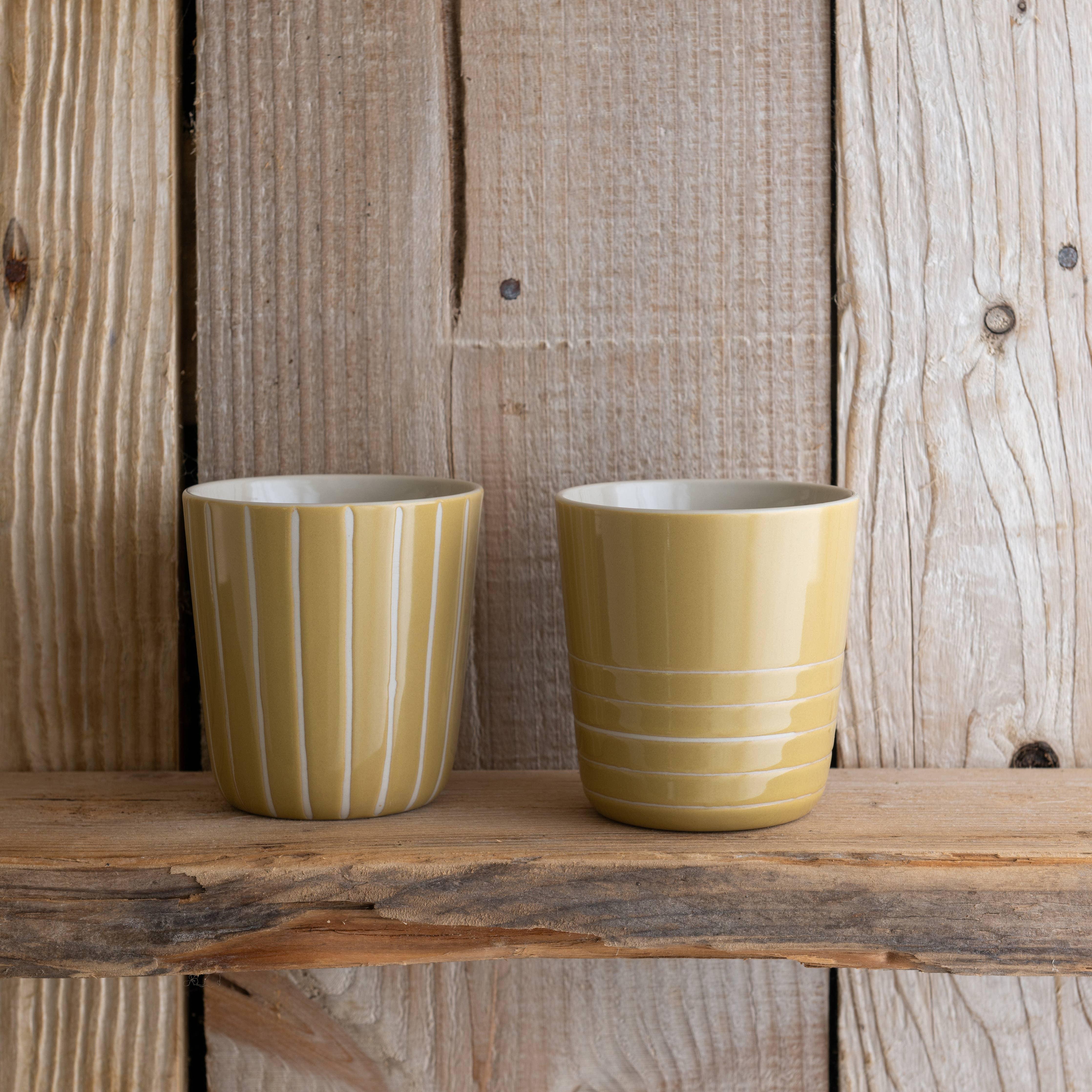 Kindred Vervain Beaker - Mustard Yellow - Large (Set of 2) - Image 2